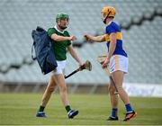 8 May 2021; Limerick goalkeeper Nickie Quaid and Barry Heffernan of Tipperary following the Allianz Hurling League Division 1 Group A Round 1 match between Limerick and Tipperary at LIT Gaelic Grounds in Limerick. Photo by Stephen McCarthy/Sportsfile