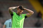 8 May 2021; Adam Foley of Finn Harps reacts after failing to convert a chance during the SSE Airtricity League Premier Division match between Bohemians and Finn Harps at Dalymount Park in Dublin. Photo by Seb Daly/Sportsfile