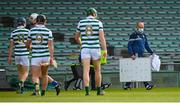 8 May 2021; Limerick team logistics manager Éibhear O'Dea brings a tactics board to the pitch during a water-break in the first half of the Allianz Hurling League Division 1 Group A Round 1 match between Limerick and Tipperary at LIT Gaelic Grounds in Limerick. Photo by Stephen McCarthy/Sportsfile