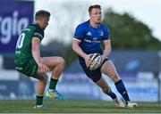 8 May 2021; Ciarán Frawley of Leinster in action against Conor Fitzgerald of Connacht during the Guinness PRO14 Rainbow Cup match between Connacht and Leinster at The Sportsground in Galway.  Photo by Brendan Moran/Sportsfile
