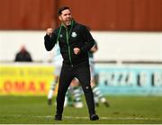 8 May 2021; Shamrock Rovers manager Stephen Bradley celebrates after Danny Mandroiu of Shamrock Rovers scores a late goal for his side during the SSE Airtricity League Premier Division match between St Patrick's Athletic and Shamrock Rovers at Richmond Park in Dublin. Photo by Eóin Noonan/Sportsfile