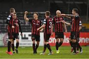 8 May 2021; Keith Buckley of Bohemians, third from left, celebrates with team-mates after scoring their side's fourth goal during the SSE Airtricity League Premier Division match between Bohemians and Finn Harps at Dalymount Park in Dublin. Photo by Seb Daly/Sportsfile