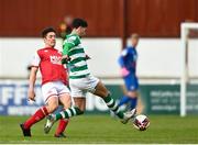 8 May 2021; Danny Mandroiu of Shamrock Rovers gets past Lee Desmond of St Patrick's Athletic on his way to scoring his side's second goal during the SSE Airtricity League Premier Division match between St Patrick's Athletic and Shamrock Rovers at Richmond Park in Dublin. Photo by Eóin Noonan/Sportsfile