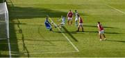 8 May 2021; St Patrick's Athletic goalkeeper Vitezslav Jaros saves a shot on goal by Rory Gaffney of Shamrock Rovers during the SSE Airtricity League Premier Division match between St Patrick's Athletic and Shamrock Rovers at Richmond Park in Dublin. Photo by Eóin Noonan/Sportsfile