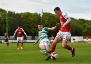 8 May 2021; Ben McCormack of St Patrick's Athletic is tackled by Gary O'Neill of Shamrock Rovers during the SSE Airtricity League Premier Division match between St Patrick's Athletic and Shamrock Rovers at Richmond Park in Dublin. Photo by Eóin Noonan/Sportsfile