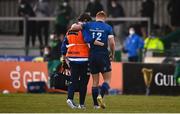 8 May 2021; Ciarán Frawley of Leinster is substituted after sustaining an injury during the Guinness PRO14 Rainbow Cup match between Connacht and Leinster at The Sportsground in Galway.  Photo by David Fitzgerald/Sportsfile