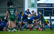 8 May 2021; Scott Fardy of Leinster scores his side's sixth try during the Guinness PRO14 Rainbow Cup match between Connacht and Leinster at The Sportsground in Galway.  Photo by David Fitzgerald/Sportsfile