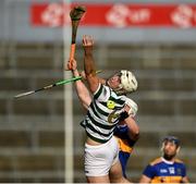 8 May 2021; Kyle Hayes of Limerick fails to catch the sliothar under pressure from Michael Breen of Tipperary during the Allianz Hurling League Division 1 Group A Round 1 match between Limerick and Tipperary at LIT Gaelic Grounds in Limerick. Photo by Ray McManus/Sportsfile