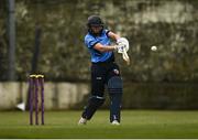 9 May 2021; Sarah Forbes of Typhoons hits a 4 during the third match of the Arachas Super 50 Cup between Scorchers and Typhoons at Rush Cricket Club in Rush, Dublin. Photo by Harry Murphy/Sportsfile
