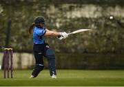9 May 2021; Sarah Forbes of Typhoons hits a 4 during the third match of the Arachas Super 50 Cup between Scorchers and Typhoons at Rush Cricket Club in Rush, Dublin. Photo by Harry Murphy/Sportsfile