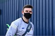 9 May 2021; David Fitzgerald of Clare arrives prior to the Allianz Hurling League Division 1 Group B Round 1 match between Antrim and Clare at Corrigan Park in Belfast, Antrim. Photo by David Fitzgerald/Sportsfile