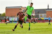 8 May 2021; Adam Foley of Finn Harps in action against Rory Feely of Bohemians during the SSE Airtricity League Premier Division match between Bohemians and Finn Harps at Dalymount Park in Dublin. Photo by Seb Daly/Sportsfile