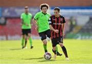 8 May 2021; Liam Burt of Bohemians in action against Barry McNamee of Finn Harps during the SSE Airtricity League Premier Division match between Bohemians and Finn Harps at Dalymount Park in Dublin. Photo by Seb Daly/Sportsfile