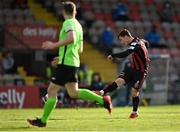 8 May 2021; Ali Coote of Bohemians shoots to score his side's second goal during the SSE Airtricity League Premier Division match between Bohemians and Finn Harps at Dalymount Park in Dublin. Photo by Seb Daly/Sportsfile