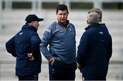 9 May 2021; Antrim manager Darren Gleeson, centre, prior to the Allianz Hurling League Division 1 Group B Round 1 match between Antrim and Clare at Corrigan Park in Belfast, Antrim. Photo by David Fitzgerald/Sportsfile