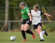 8 May 2021; Louise Masterson of Peamount United in action against Kayla Brady of Athlone Town during the SSE Airtricity Women's National League match between Peamount United and Athlone Town at PLR Park in Greenogue, Dublin. Photo by Matt Browne/Sportsfile
