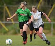 8 May 2021; Louise Masterson of Peamount United in action against Kayla Brady of Athlone Town during the SSE Airtricity Women's National League match between Peamount United and Athlone Town at PLR Park in Greenogue, Dublin. Photo by Matt Browne/Sportsfile