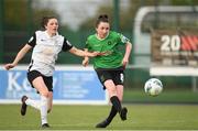 8 May 2021; Sadhbh Doyle of Peamount United in action against Róisín Molloy of Athlone Town during the SSE Airtricity Women's National League match between Peamount United and Athlone Town at PLR Park in Greenogue, Dublin. Photo by Matt Browne/Sportsfile