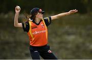 9 May 2021; Lara Maritz of Scorchers during the third match of the Arachas Super 50 Cup between Scorchers and Typhoons at Rush Cricket Club in Rush, Dublin. Photo by Harry Murphy/Sportsfile