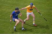 9 May 2021; Cathal Malone of Clare in action against Keelan Molloy of Antrim during the Allianz Hurling League Division 1 Group B Round 1 match between Antrim and Clare at Corrigan Park in Belfast, Antrim. Photo by David Fitzgerald/Sportsfile