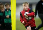 9 May 2021; DJ Harrington during Longford Minis rugby training at Longford RFC in Longford. Photo by Ramsey Cardy/Sportsfile
