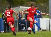 9 May 2021; Noelle Murray of Shelbourne in action against Shannon Parbat of Treaty United during the SSE Airtricity Women's National League match between Treaty United and Shelbourne at Jackman Park in Limerick. Photo by Eóin Noonan/Sportsfile
