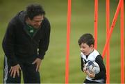 9 May 2021; Darragh Quinn-Kelly during Longford Minis rugby training at Longford RFC in Longford. Photo by Ramsey Cardy/Sportsfile