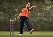 9 May 2021; Lara Maritz of Scorchers bowls during the third match of the Arachas Super 50 Cup between Scorchers and Typhoons at Rush Cricket Club in Rush, Dublin. Photo by Harry Murphy/Sportsfile