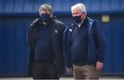 9 May 2021; Chairman of Clare GAA Jack Chaplin, right, and county board secretary Pat Fitzgerald during the Allianz Hurling League Division 1 Group B Round 1 match between Antrim and Clare at Corrigan Park in Belfast, Antrim. Photo by David Fitzgerald/Sportsfile