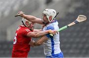 9 May 2021; Shane McNulty of Waterford is tackled by Shane Barrett of Cork during the Allianz Hurling League Division 1 Group A Round 1 match between Cork and Waterford at Páirc Ui Chaoimh in Cork. Photo by Piaras Ó Mídheach/Sportsfile
