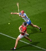 9 May 2021; Darragh Fitzgibbon of Cork under pressure from Calum Lyons of Waterford during the Allianz Hurling League Division 1 Group A Round 1 match between Cork and Waterford at Páirc Ui Chaoimh in Cork. Photo by Stephen McCarthy/Sportsfile