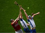 9 May 2021; Damien Cahalane of Cork in action against Jack Fagan, centre, and Stephen Bennett of Waterford during the Allianz Hurling League Division 1 Group A Round 1 match between Cork and Waterford at Páirc Ui Chaoimh in Cork. Photo by Stephen McCarthy/Sportsfile