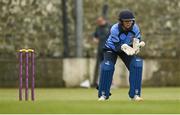 9 May 2021; Wicketkeeper Amy Hunter of Typhoons during the third match of the Arachas Super 50 Cup between Scorchers and Typhoons at Rush Cricket Club in Rush, Dublin. Photo by Harry Murphy/Sportsfile
