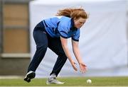 9 May 2021; Rebecca Gough of Typhoons during the third match of the Arachas Super 50 Cup between Scorchers and Typhoons at Rush Cricket Club in Rush, Dublin. Photo by Harry Murphy/Sportsfile
