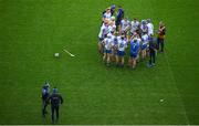 9 May 2021; Waterford selector Michael Bevans speaks to players during a water break, as Waterford selector Stephen Frampton, left, and Waterford manager Liam Cahill watch on, during the Allianz Hurling League Division 1 Group A Round 1 match between Cork and Waterford at Páirc Ui Chaoimh in Cork. Photo by Stephen McCarthy/Sportsfile