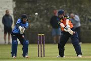 9 May 2021; Jenny Sparrow of Scorchers bats during the third match of the Arachas Super 50 Cup between Scorchers and Typhoons at Rush Cricket Club in Rush, Dublin. Photo by Harry Murphy/Sportsfile