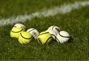 8 May 2021; Sliotars on the grass before the Allianz Hurling League Division 1 Group A Round 1 match between Limerick and Tipperary at LIT Gaelic Grounds in Limerick. Photo by Ray McManus/Sportsfile