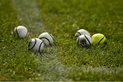 8 May 2021; Sliotars on the grass before the Allianz Hurling League Division 1 Group A Round 1 match between Limerick and Tipperary at LIT Gaelic Grounds in Limerick. Photo by Ray McManus/Sportsfile