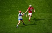 9 May 2021; Darragh Lyons of Waterford and Shane Barrett of Cork during the Allianz Hurling League Division 1 Group A Round 1 match between Cork and Waterford at Páirc Ui Chaoimh in Cork. Photo by Stephen McCarthy/Sportsfile