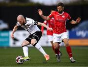 7 May 2021; Chris Shields of Dundalk and Greg Bolger of Sligo Rovers during the SSE Airtricity League Premier Division match between Dundalk and Sligo Rovers at Oriel Park in Dundalk, Louth. Photo by Ben McShane/Sportsfile