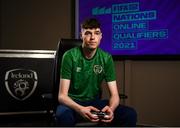 12 May 2021; Announced as one of the first ever representatives of the official Republic of Ireland eFootball team today was newly crowned eLOI champion Tyrone Ryan at the FAI Headquarters in Abbotstown, Dublin. Photo by Harry Murphy/Sportsfile