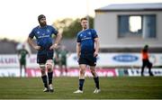 8 May 2021; Scott Fardy, left, and Ciarán Frawley of Leinster during the Guinness PRO14 Rainbow Cup match between Connacht and Leinster at The Sportsground in Galway. Photo by David Fitzgerald/Sportsfile