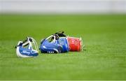 9 May 2021; A general view of helmets on the pitch before the Allianz Hurling League Division 1 Group A Round 1 match between Cork and Waterford at Páirc Ui Chaoimh in Cork. Photo by Piaras Ó Mídheach/Sportsfile