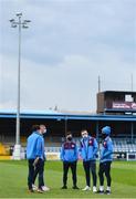 14 May 2021; Drogheda United players inspect the pitch before the SSE Airtricity League Premier Division match between Drogheda United and St Patrick's Athletic at Head in the Game Park in Drogheda, Louth. Photo by Ben McShane/Sportsfile