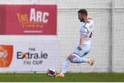 14 May 2021; Dane Massey of Drogheda United shoots to score his side's first goal during the SSE Airtricity League Premier Division match between Drogheda United and St Patrick's Athletic at Head in the Game Park in Drogheda, Louth. Photo by Ben McShane/Sportsfile