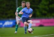 14 May 2021; Eoin Farrell of UCD in action against Cian Bargary of Cork City during the SSE Airtricity League First Division match between UCD and Cork City at UCD Bowl in Belfield, Dublin. Photo by Piaras Ó Mídheach/Sportsfile