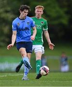 14 May 2021; Dara Keane of UCD passes under pressure from Alec Byrne of Cork City during the SSE Airtricity League First Division match between UCD and Cork City at UCD Bowl in Belfield, Dublin. Photo by Piaras Ó Mídheach/Sportsfile