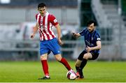 14 May 2021; Matt Keane of Treaty United in action against Adam Wixted of Athlone Town during the SSE Airtricity League First Division match between Treaty United and Athlone Town at Markets Field in Limerick. Photo by Michael P Ryan/Sportsfile