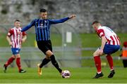 14 May 2021; Stephen Meaney of Athlone Town in action against Sean Guerins of Treaty United during the SSE Airtricity League First Division match between Treaty United and Athlone Town at Markets Field in Limerick. Photo by Michael P Ryan/Sportsfile