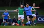 14 May 2021; Gearoid Morrissey of Cork City in action against Dara Keane of UCD during the SSE Airtricity League First Division match between UCD and Cork City at UCD Bowl in Belfield, Dublin. Photo by Piaras Ó Mídheach/Sportsfile